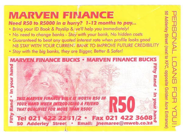 Fifty Rand In your hand Fifty Rand In your hand